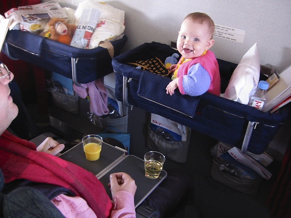 baby carrier on plane